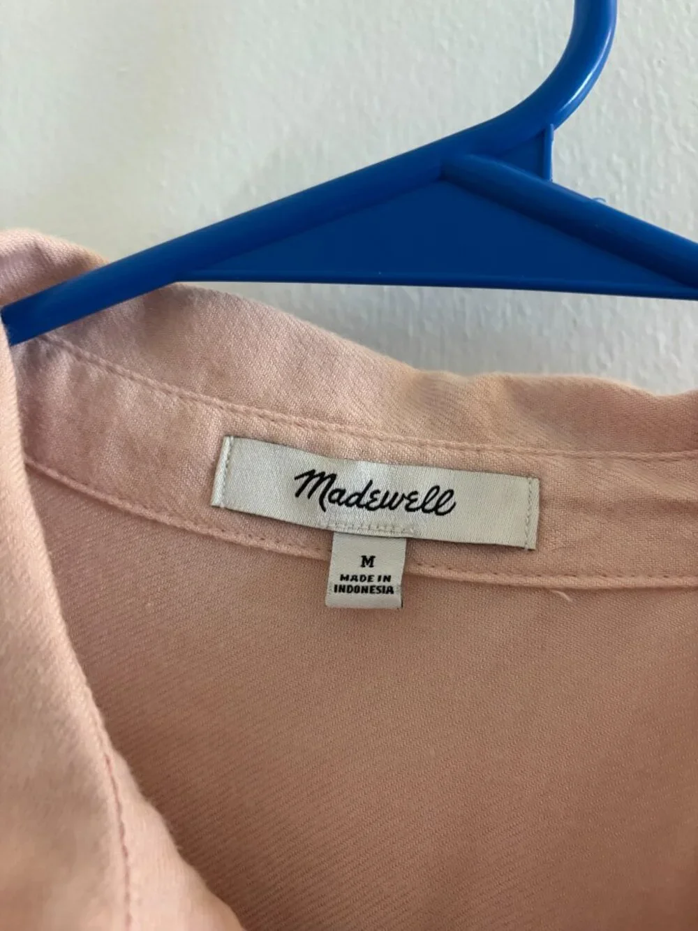 Madewell Blush Pink Button-Down Shirt Women's Medium